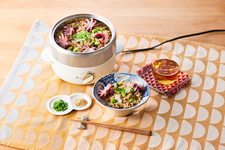 白米はもちろん玄米や炊き込みご飯も