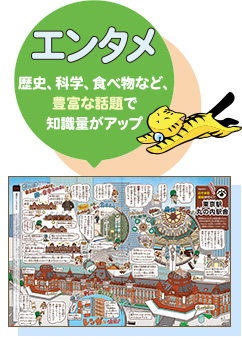 エンタメ 歴史、科学、食べ物など、豊富な話題で知識量がアップ