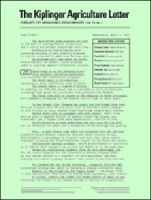 KIPLINGER AGRICULTURE LETTER 表紙