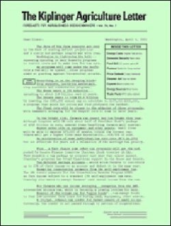 KIPLINGER AGRICULTURE LETTER 表紙