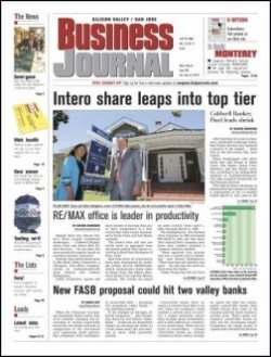 SILICON VALLEY／SAN JOSE BUSINESS JOURNAL 表紙