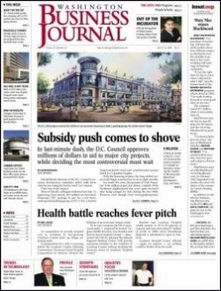 WASHINGTON BUSINESS JOURNAL 表紙