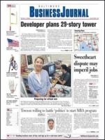 BALTIMORE BUSINESS JOURNAL 表紙