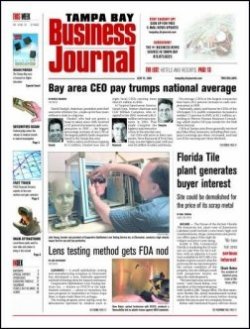 TAMPA BAY BUSINESS JOURNAL 表紙