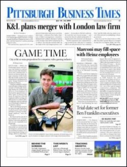PITTSBURGH BUSINESS TIMES 表紙