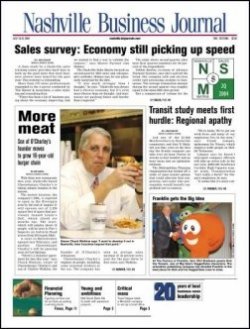 NASHVILLE BUSINESS JOURNAL 表紙