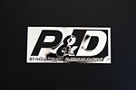 P＆Dロゴ抜き文字メタルステッカー 表紙