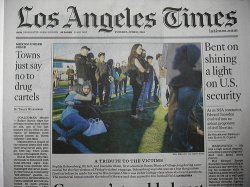 LOS ANGELES TIMES： WEEKDAY EDITION（ロサンゼルスタイムス　ウィークデイ　エディション） 表紙