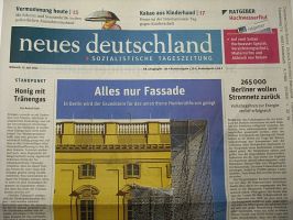 NEUES DEUTSCHLAND（ノイエス　ドイチュラント） 表紙