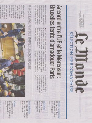 LE MONDE SELECTIONの表紙