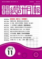 酒類食品統計月報 2013年11月号 表紙