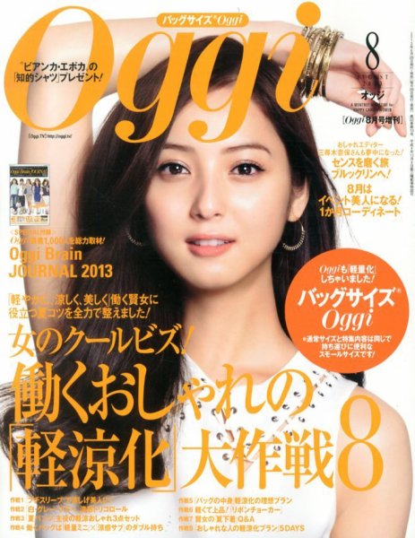 バッグサイズOggi 8月号 (発売日2013年06月28日) 表紙