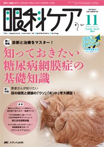 眼科ケア 2014年11月号 (発売日2014年10月24日) 表紙
