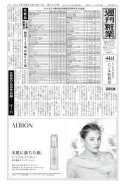 週刊粧業 第2938号 (発売日2014年08月25日) 表紙
