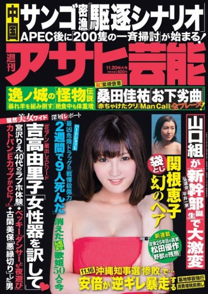 週刊アサヒ芸能 ［ライト版］ 11/20号 (発売日2014年11月12日) 表紙