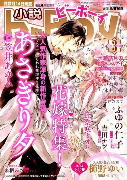 小説b-boy (ビーボーイ) 2015年3月号 (発売日2015年02月14日) 表紙