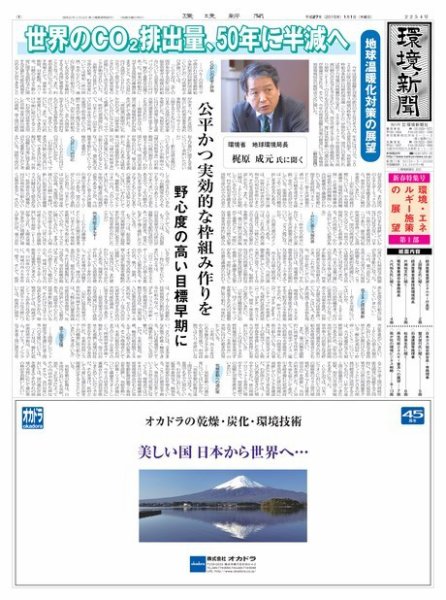 環境新聞 2254 (発売日2015年01月01日) 表紙
