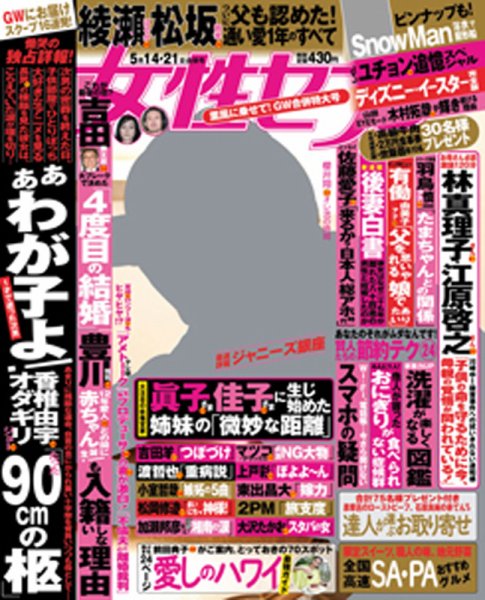 週刊女性セブン 2015年5/21号 (発売日2015年04月30日) 表紙