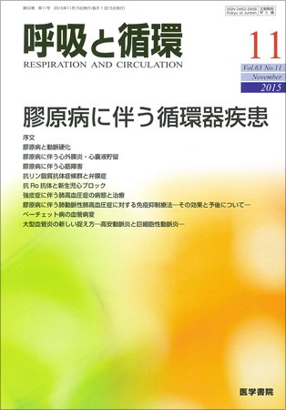 呼吸と循環 Vol.63 No.11 (発売日2015年11月15日) 表紙