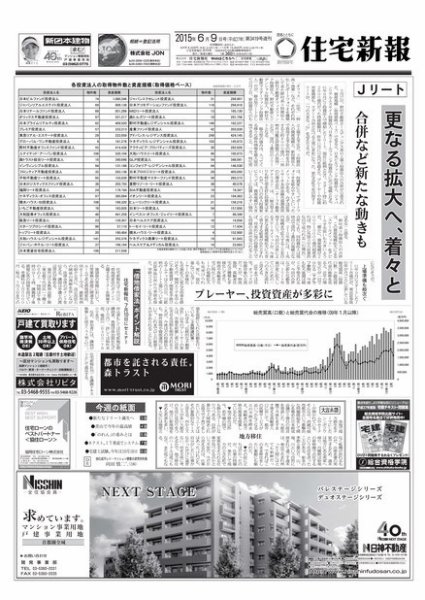 住宅新報 06/09号 (発売日2015年06月09日) 表紙