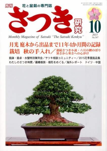 さつき研究 2015年10月号 (発売日2015年09月05日) 表紙