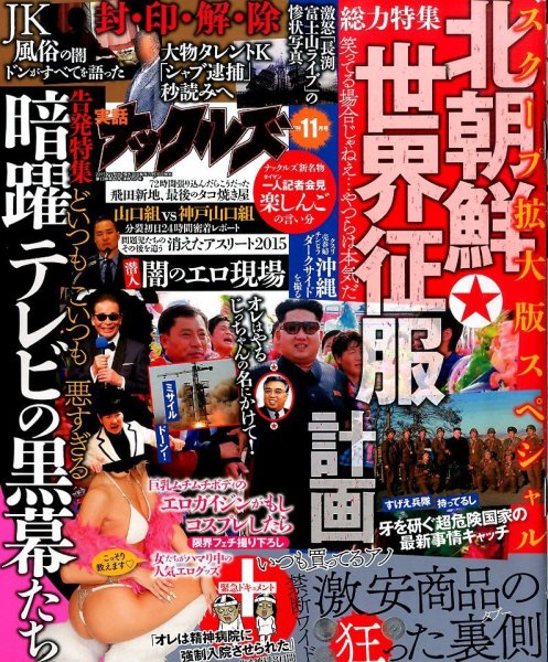 実話ナックルズ 2015年11月号 (発売日2015年09月30日) 表紙