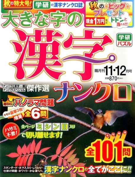 大きな字の漢字ナンクロ 2015年11月号 (発売日2015年10月02日) 表紙