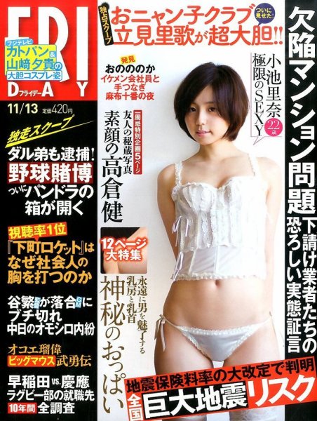 FRIDAY（フライデー） 2015年11/13号  (発売日2015年10月30日) 表紙