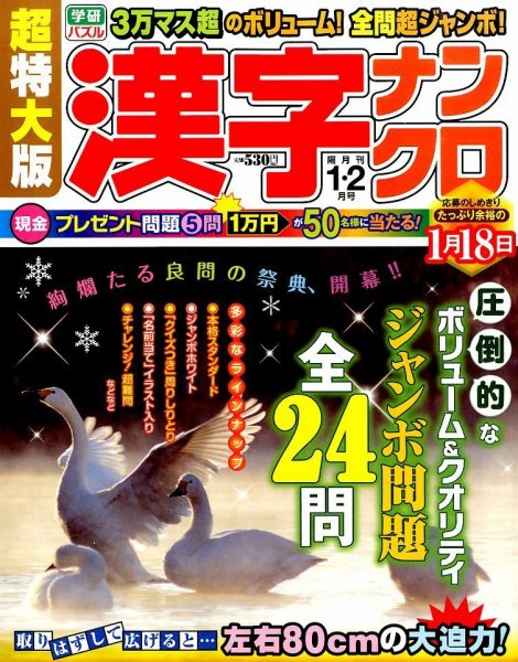 超特大版漢字ナンクロ 2016年1月号 (発売日2015年11月19日) 表紙