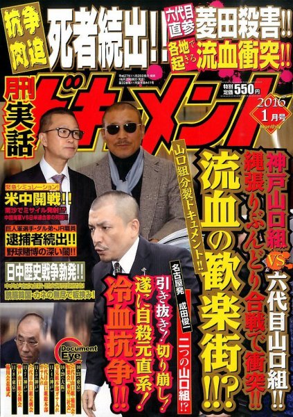 実話ドキュメント 2016年1月号 (発売日2015年11月28日) 表紙