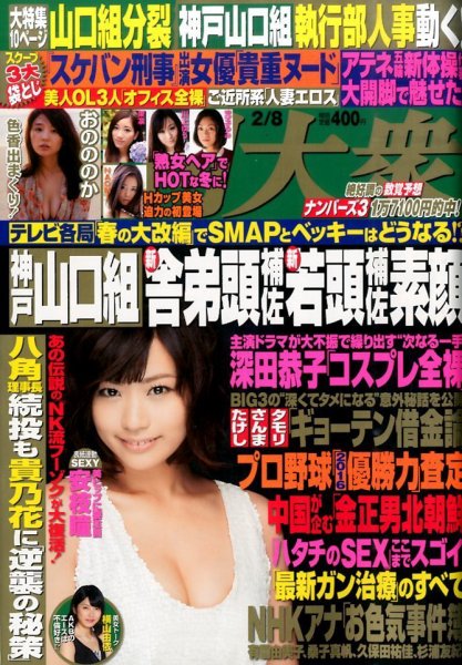 週刊大衆 2016年2/8号 (発売日2016年01月25日) 表紙