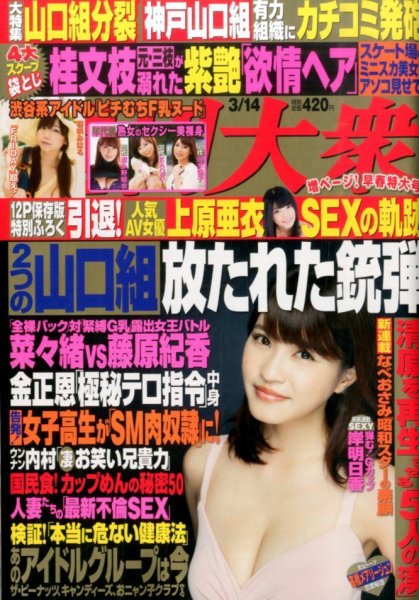 週刊大衆 2016年3/14号 (発売日2016年02月29日) 表紙
