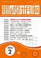 酒類食品統計月報 2016年2月号 表紙