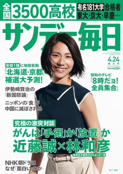 サンデー毎日 2016年4/24号 (発売日2016年04月12日) 表紙