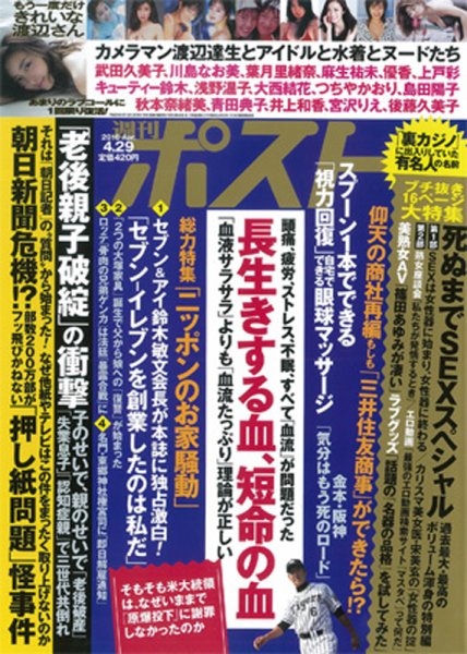 週刊ポスト 2016年4/29号 (発売日2016年04月18日) 表紙