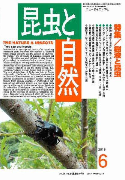 昆虫と自然 2016年6月号 (発売日2016年05月20日) 表紙