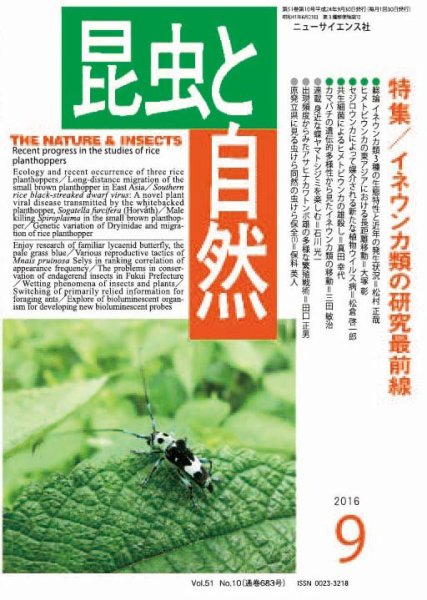 昆虫と自然 2016年9月号 (発売日2016年08月22日) 表紙