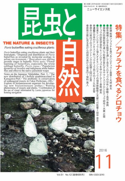 昆虫と自然 2016年11月号 (発売日2016年10月21日) 表紙