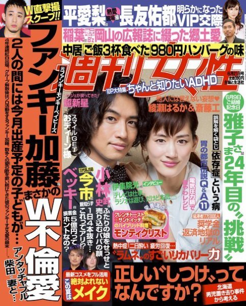 週刊女性 2016年6/21号 (発売日2016年06月07日) 表紙