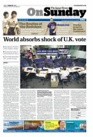 The Japan Times / The New York Times Weekend Edition Vol. 56 No.26 表紙
