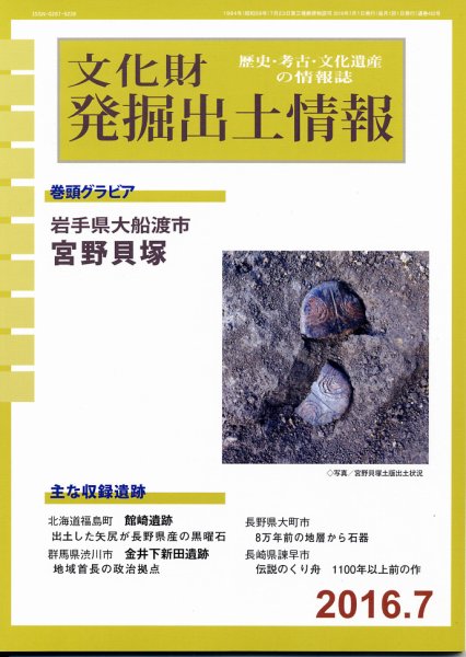 文化財発掘出土情報 ７月号 (発売日2016年07月01日) 表紙