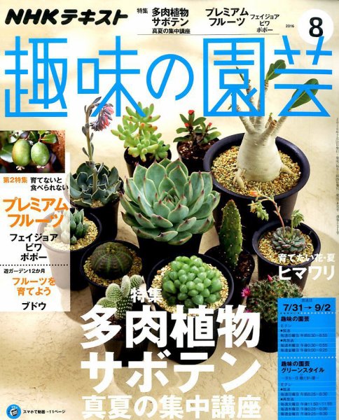 NHK 趣味の園芸 2016年8月号 (発売日2016年07月21日) 表紙