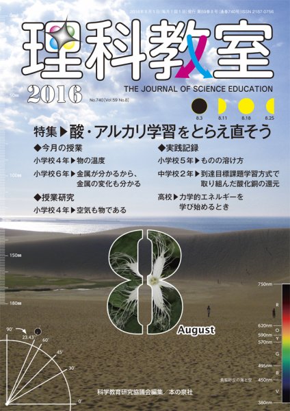 理科教室 2016年8月号 (発売日2016年07月16日) 表紙