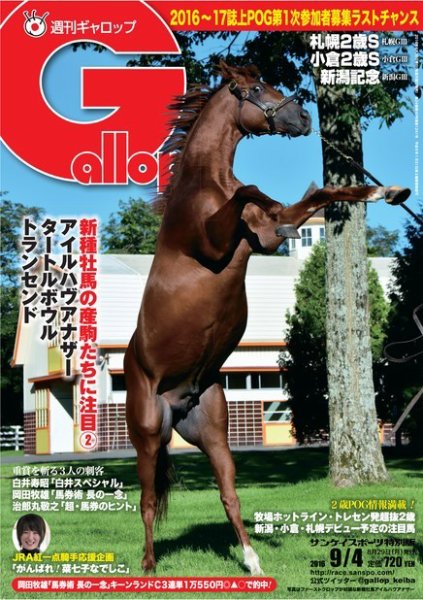 週刊Gallop（ギャロップ） 9月4日号 (発売日2016年08月30日) 表紙