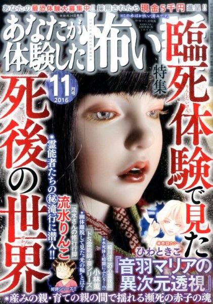 あなたが体験した怖い話 2016年11月号 (発売日2016年09月24日) 表紙