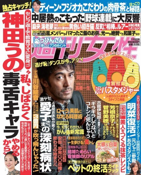 週刊女性 2016年11/8号 (発売日2016年10月25日) 表紙