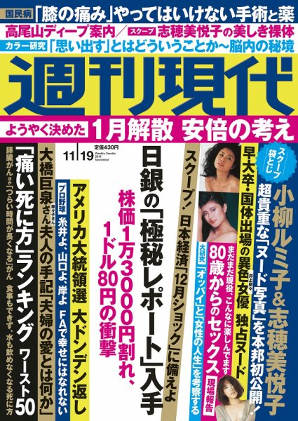 週刊現代 2016年11/19号 (発売日2016年11月07日) 表紙