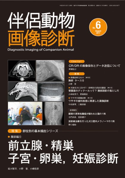 伴侶動物画像診断 第6号 (発売日2017年08月05日) 表紙