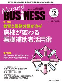 Nursing BUSINESS（ナーシングビジネス） 2017年12月号 (発売日2017年11月14日) 表紙