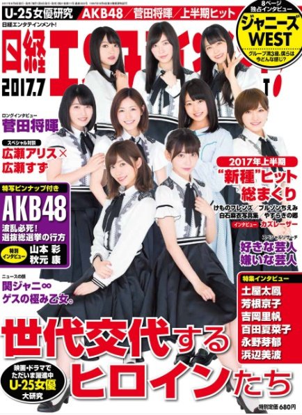 日経エンタテインメント！ 2017年7月号 (発売日2017年06月02日) 表紙